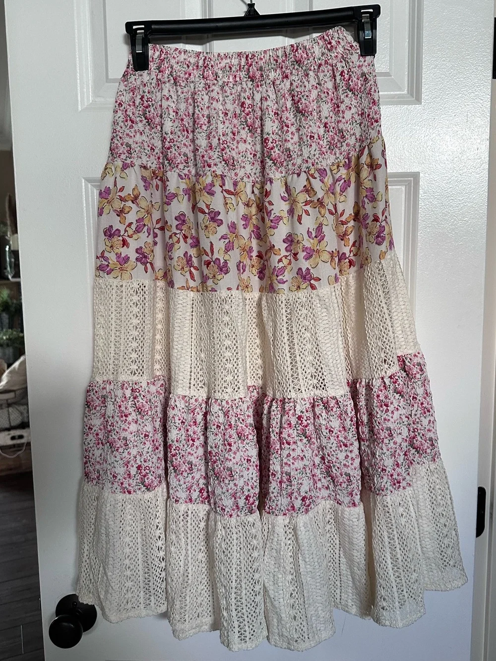 POL Boutique Patchwork Boho Maxi Skirt | EUC | Size S/M